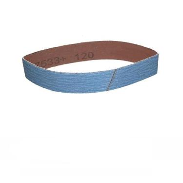 Imagem de Esmerilhadeira angular de expansão de 124x30 mm, roda centrífuga de borracha, mangas de lixa de zircônia de 392x30 mm para retificação de solda de metal, P120 x 10 peças