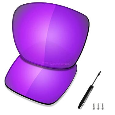 Imagem de SAUCER Lentes de substituição premium e chave de fenda T4 e parafuso para óculos de sol Oakley TwoFace XL OO9350 High Defense - Violeta roxo polarizado