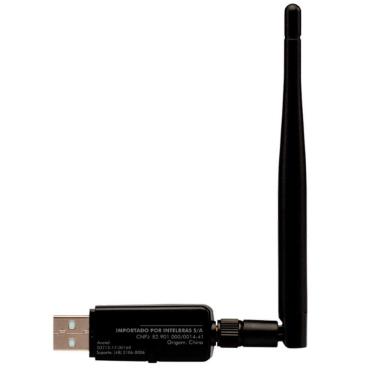 Imagem de Adaptador USB Wireless Intelbras IWA 3001 com Antena Externa