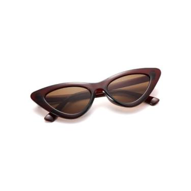 Imagem de Óculos de Sol Premium - Proteção UV Completa, Armação em Policarbonato e Design Confortável (Castanho)