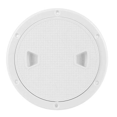 Imagem de Placa de Convés de Inspeção Redonda de 6 Polegadas Com Tampa Removível Placa de Convés ABS Branco Redondo Tampa de Escotilha de Inspeção de Barco Acessório Marinho