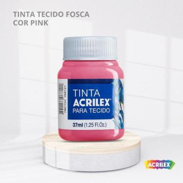 Imagem de Tinta para tecido fosca com 37ml cor pink - ACRILEX