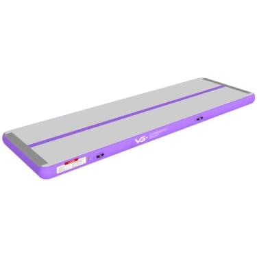 Imagem de Tapete Colchão Ginástica Inflável 3 Metros com Bomba Elétrica VG Plus Azul 110v