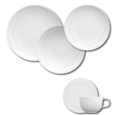 Imagem de Aparelho De Jantar, Chá E Sobremesa 20 Peças Germer Shell Em Porcelana Branco