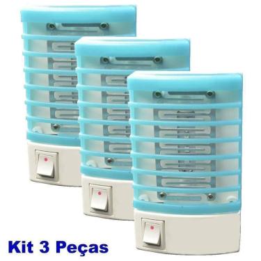 Imagem de 3 Luminárias Armadilha Elétrica Mata Mosquito Dengue Zica