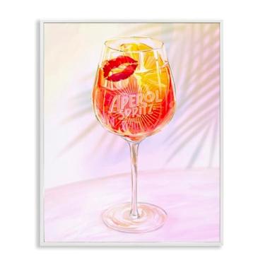 Imagem de Stupell Industries Arte giclée emoldurada branca retrô e tropical Aperol Spritz, design de Ziwei Li, 76 x 61 cm