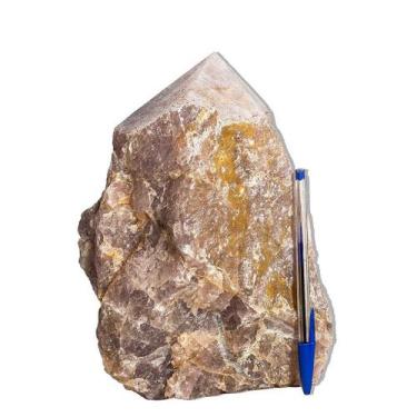 Imagem de Cristal Rosa Pedra Bruta com Bico Serrado - 5 a 6Kg - 20cm - Tipo B - 