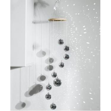 Imagem de Decoração suspensa Acelist 89 cm Spiral Spinner com bolas de discoteca