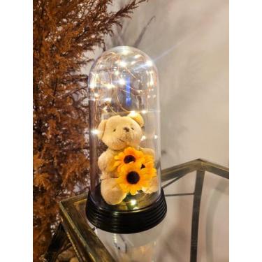 Imagem de Luminária Ursinho de Pelúcia com Girassóis Encantado - Amor Lindo Bout
