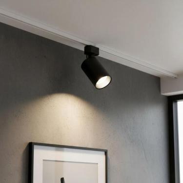 Imagem de Spot Led Preto P/ Trilho Eletrificado 10W Branco Frio Bivolt - GOREMI,