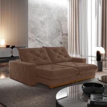 Imagem de Sofá Retrátil Muzambinho 2,50M 4 Lugares Molas Ensacadas TXR, Cobre