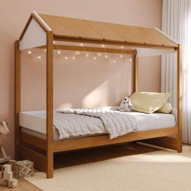 Imagem de Cama Casinha Solteiro Reversível Aria Casatema Madeiraoriginals Noguei