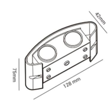 Imagem de Arandela Moderna Clessidra Externa 4 Fachos Branca 4W 3000K