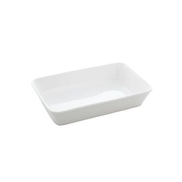 Imagem de Travessa Refratario de Porcelana Retangular Branco 25,5cm
