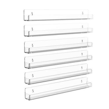 Imagem de Prateleira de esmaltes SOVQUEST Wall Acrylic Clear Rack de 38 cm (6 un