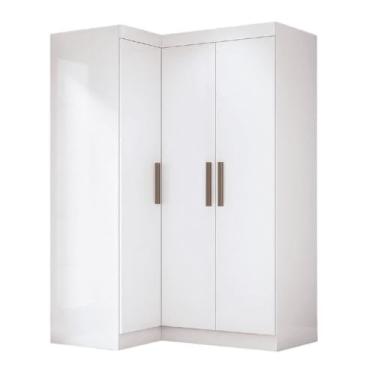 Imagem de Guarda Roupas Modulado de Canto Madrid com 3 Portas Branco