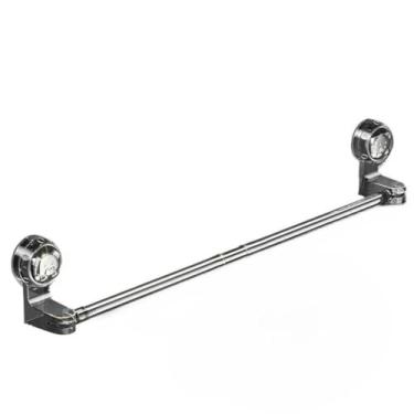 Imagem de Suporte Porta Toalha Com Ventosa Retrátil Não Perfurada Com Haste Inox(50-100CM)