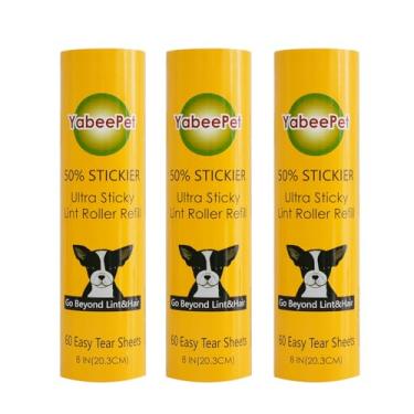 Imagem de Refil de rolo de fiapos de 20 cm para Scotch-Brite, rolo de fiapos de superfície grande 50% mais adesivo, funciona muito bem em pelos de animais de estimação, 3 recargas, 60 folhas por rolo, total de