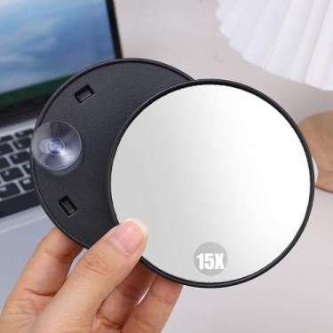 Imagem de Espelhos de aumento com ventosas espelho de maquiagem, espelho cosmético 15x
