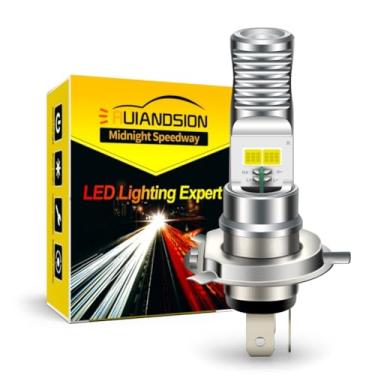 Imagem de Ruiandsion Lâmpada de LED H4 para farol de motocicleta branca CC/CA 9-85V lâmpada de LED de farol alto/baixo de substituição para farol de moto, farol de neblina de carro