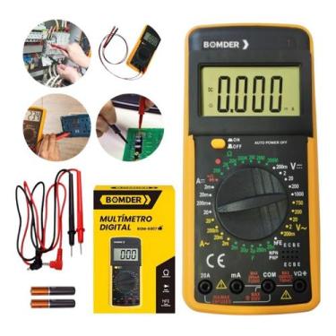 Imagem de Multímetro Com Capacímetro Digital Bip Original Profissional BOM-6007 