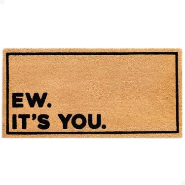 Imagem de THEODORE MAGNUS Tapete de porta engraçado - Tapete de boas-vindas para porta da frente com suporte antiderrapante - Capacho de fibra de coco durável - perfeito para entrada externa - externo/interno
