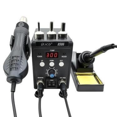 Imagem de Estação De Soldagem Digital 2 Em 1 ESD Com Soprador De Ar Quente E Fer