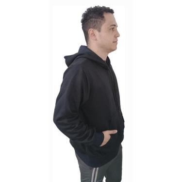 Imagem de Blusa Moletom Canguru Capuz Preto - River, PRETO, G1