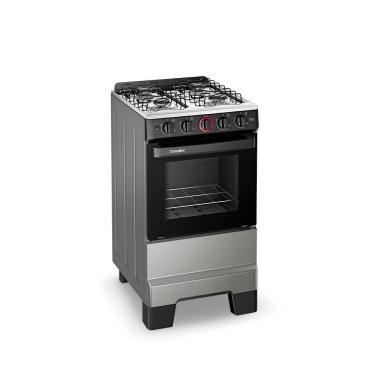 Imagem de Fogão A Gás Mesa Inox Forno 50L Limpa Fácil E Acendimento Automático Esmaltec F4IAI Inox 4 Bocas Bivolt