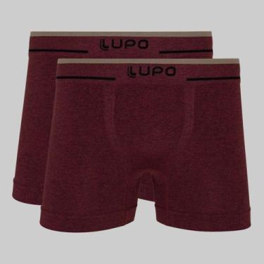 Imagem de Kit 2 Cuecas Lupo Boxer Fio Texturizado a Ar 00733, Marsala, G