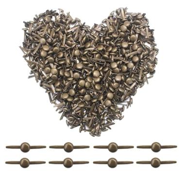 Imagem de Bestartstore 200 peças de metal 8 x 15 mm Brads prendedor de papel para scrapbooking cartão fazendo bricolage arte artesanato brads