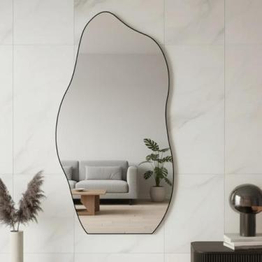 Imagem de Espelho Grande Corpo Inteiro Orgânico 06 115x60cm Decorativo Quarto Sa