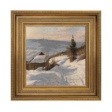 Imagem de FOLKOR Moldura vintage Plein Air para pinturas feitas à mão de 20 x 20 cm, moldura de arte antiga em relevo de 6 cm de largura para exibição horizontal vertical, sem tampa de vidro e parte traseira