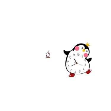 Imagem de Fenteer Escultura Abstrata de Pinguim em Resina, Estatueta Ornamental para Quarto, Escritório, Loja, Estante, Relógio de Parede de Madeira, Peça Decorativa Co