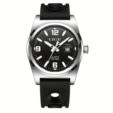 Imagem de Relógio Esportivo de Quartzo Estilo Vintage Masculino Impermeável  50m Display Luminoso