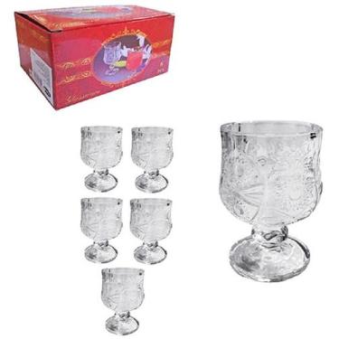 Imagem de Jogo De Taca De Vidro Para Licor Com 6 Peças 50ml - Transparente - 20 