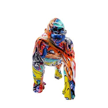 Imagem de Escultura: Grafite colorido, resina de gorila, 14x26x26,5 cm, 1 kg