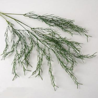 Imagem de 2 peças de guirlanda de hera artificial – folhas verdes falsas para decoração de quarto, cenário de parede, festa na selva, casamentos, jardim ao ar livre