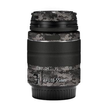 Imagem de EFS 18-55 3.5-5.6 Adesivo de lente de câmera para Canon EF-S 18-55 mm F3.5-5.6 III Película protetora de vinil decalque skin (Mamba Titanium)