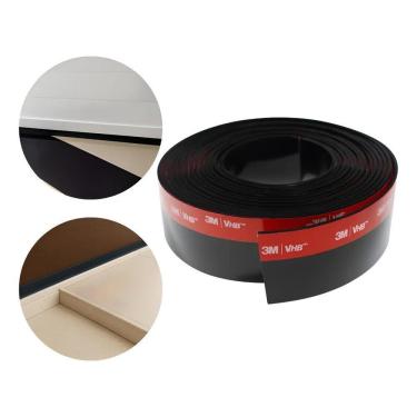 Imagem de Protetor Veda Fresta Porta 3 Mts X 4 Cm Preto Janela Portão