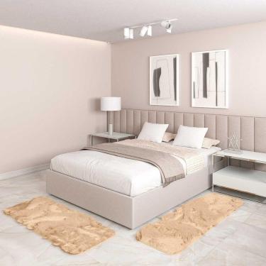 Imagem de Jogo Tapete Passadeira Quarto 2 Uni Bege 50 X 140 Cm