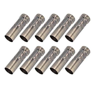 Imagem de E14 Tubo de Metal Vela Suporte da Lâmpada Base Acessórios Iluminação para Lustres Cristal Luzes Vela Diy 10 Pçs 25x80mm (Bronze)