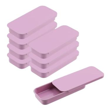 Imagem de MY MIRONEY 8 peças de recipientes de lata de metal, rosa, caixa de armazenamento pequena, retangular, vazia, articulada, caixa para doces, joias, artesanato, kit de sobrevivência, 8 cm x 3,4 cm x 1,1