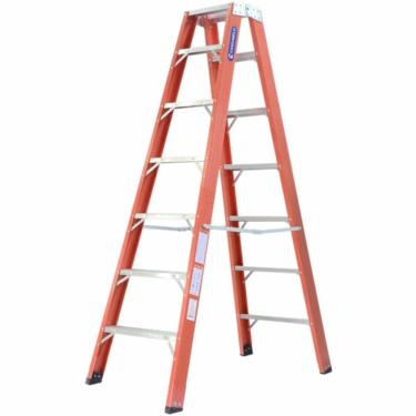 Imagem de Escada Tesoura Fibra De Vidro 2,00 Metros Tf-6 - Es000022 - Cogumelo