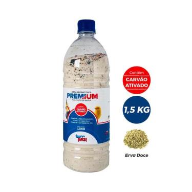 Imagem de Areia com Grit Aromatizada 1,5kg com Carvão Ativado Pássaros em Geral 