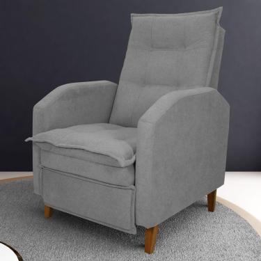 Imagem de Poltrona Reclinável Alef Boucle Cinza