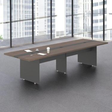 Imagem de Mesa Para Sala De Reunião 3,60 M Berlim Freijó Preto