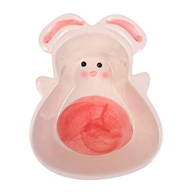 Imagem de Tigela para animais de estimação tigela para gato tigela de água para cães tigela de cerâmica prato para cães prato de gato prato de coelho cenoura forma para gatos e cães pequenos gatinhos e filhotes