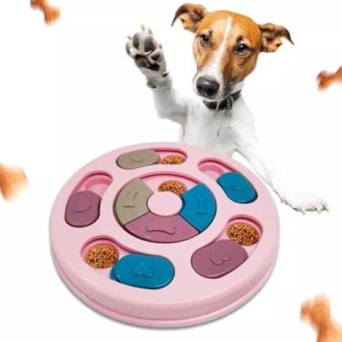 Imagem de COMEDOURO BRINQUEDO INTERATIVO PUZZLE Porta Petisco para Cães e Gatos Pet (ROSA)