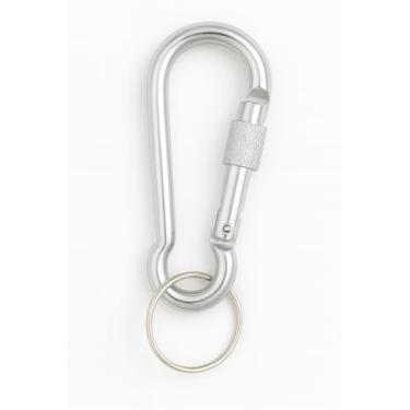 Imagem de Kit Com 12 Chaveiros Mosquetão De Alumínio Com Trava Rosqueável Multiuso 11x6,5 cm Para Chaves Mochilas Bolsas Acessórios Camping Cor Sortida